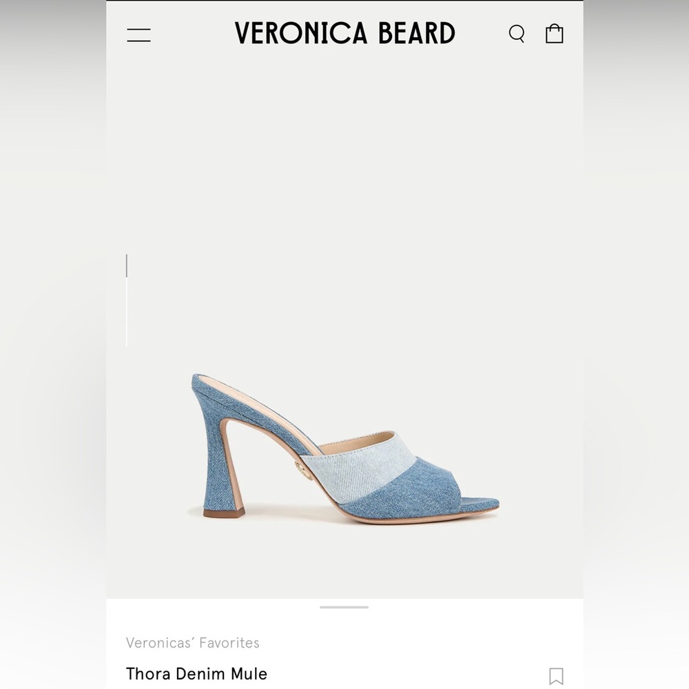 Veronica Beard Thora Denim Heel - size 8.5